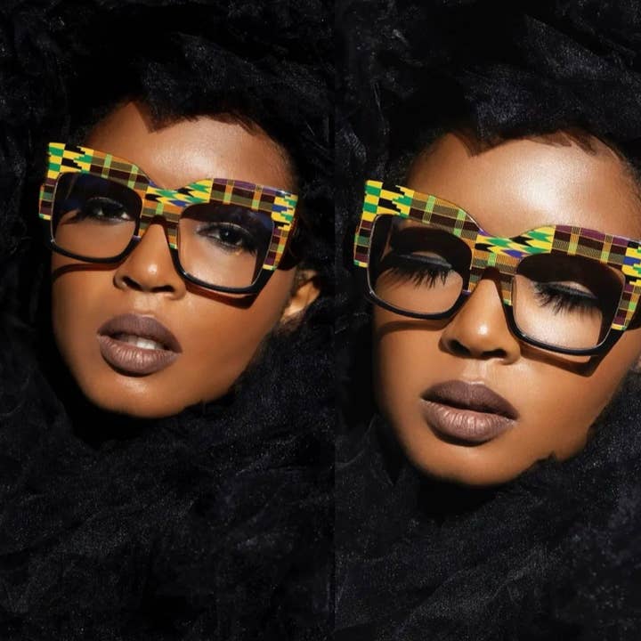 Occhiali da sole a occhi di gatto unisex unisex KB oversize neri