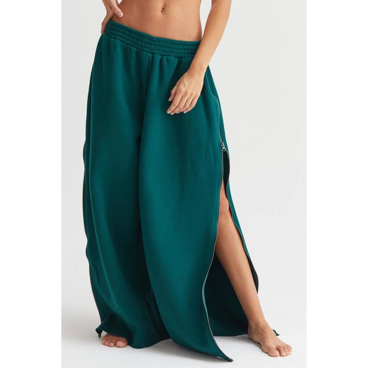 HYFVE - Wholesale Lounge Sweatpants/Joggers - Women's - DZ24A443-Wide-Leg Side Zipper Sweatpant
