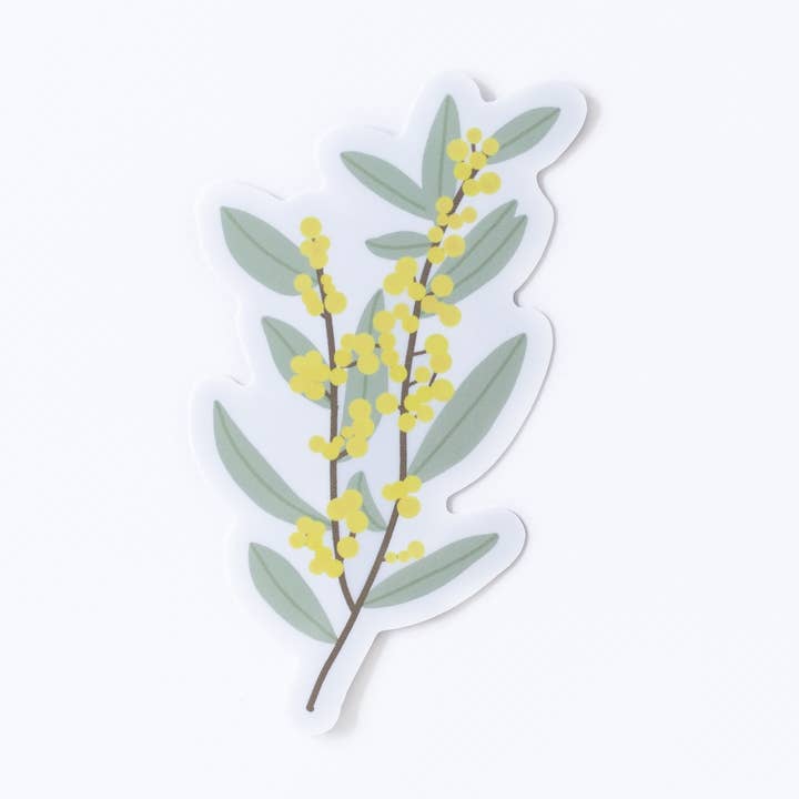 Autocollant Golden Wattle pour la vente par Rising Violet Press