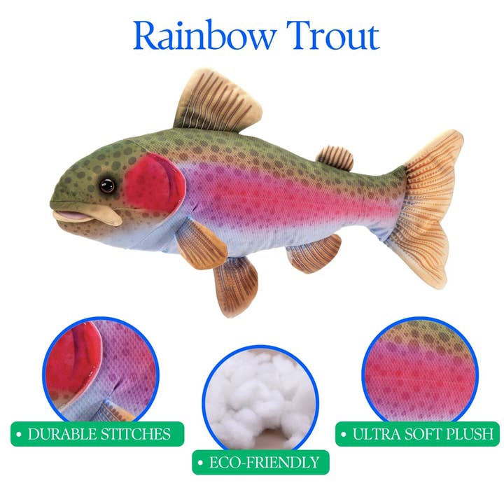 The Petting Zoo - Wholesale Stuffed/Plush Toy - Kids & Baby - River Fish Rainbow Trout Medium 21" (53cm)5