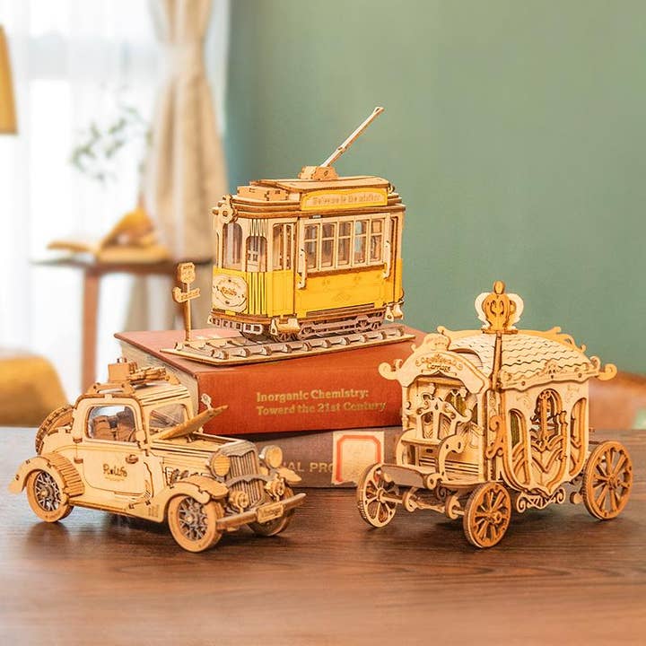 Hands Craft - Wholesale Puzzle - Kids - 3D Laser Cut Wooden Puzzle: Carriage10