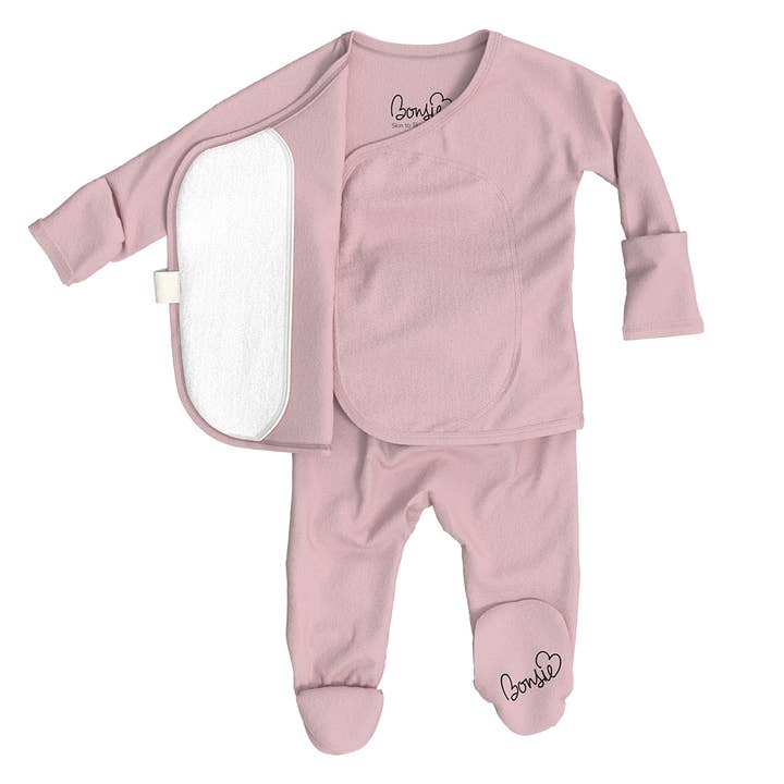 Bonsie Skin to Skin Babywear - Wholesale Bodysuit (Footed) - Baby - Footie - Peony1