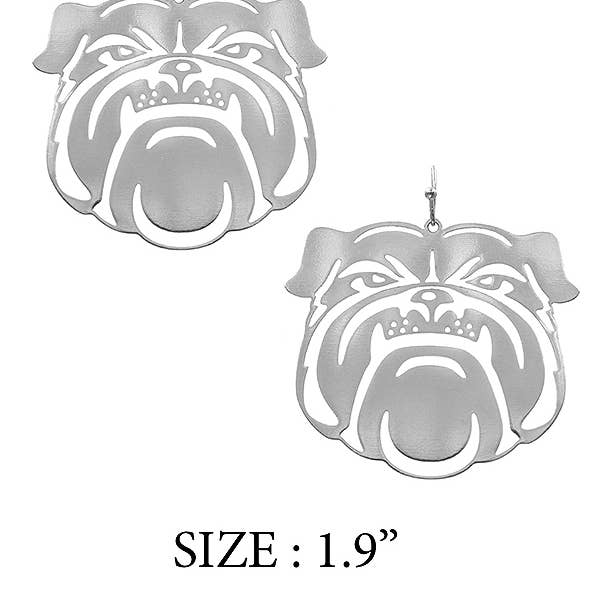 Jewelry Max – Großhandel Ohrhänger – (B573) FILIGRANER BULLDOGGEN-OHRRING AUS METALL0