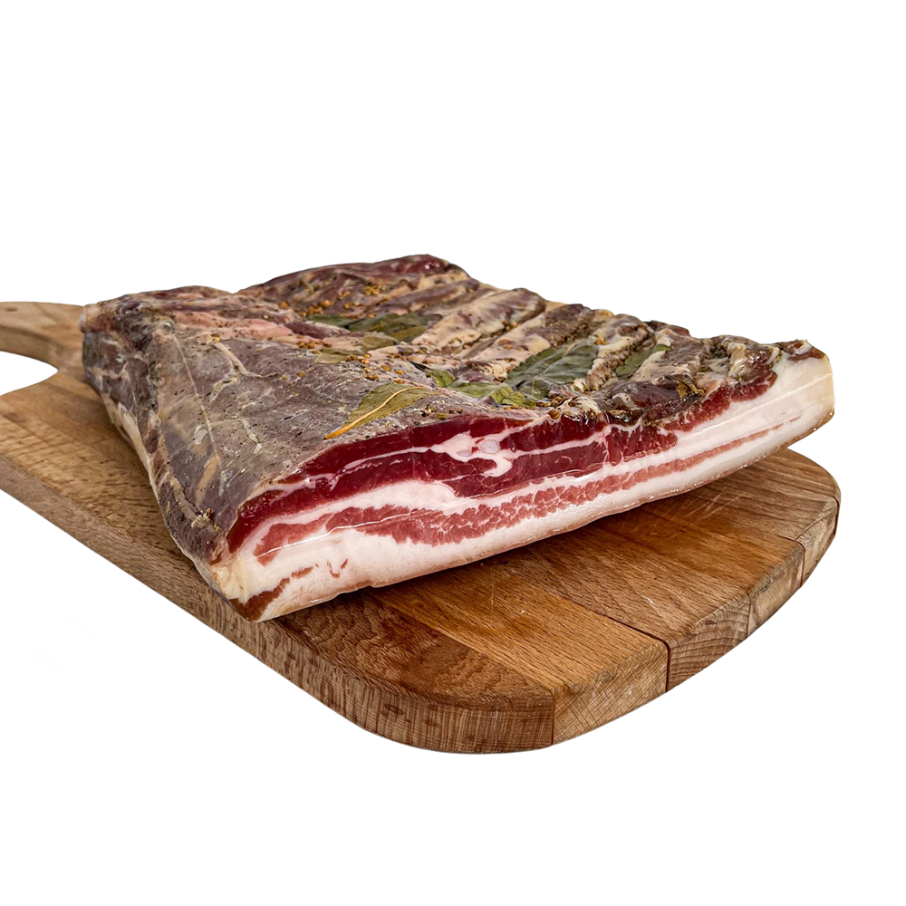 OLIO DI SERRA - Wholesale Pork - Smoked Pancetta Tesa - Smoked pancetta from Apulia (1.8kg)0