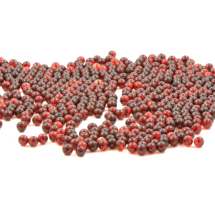 Perle di ambra rotonde rosse per la vendita all'ingrosso da parte di The Natural Amber