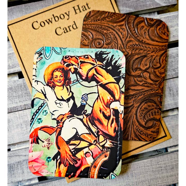 Boho Cowgirl Cowboy Hat Card - Hat Bar Accessory for wholesale by Bungalow Blue Trading Co
