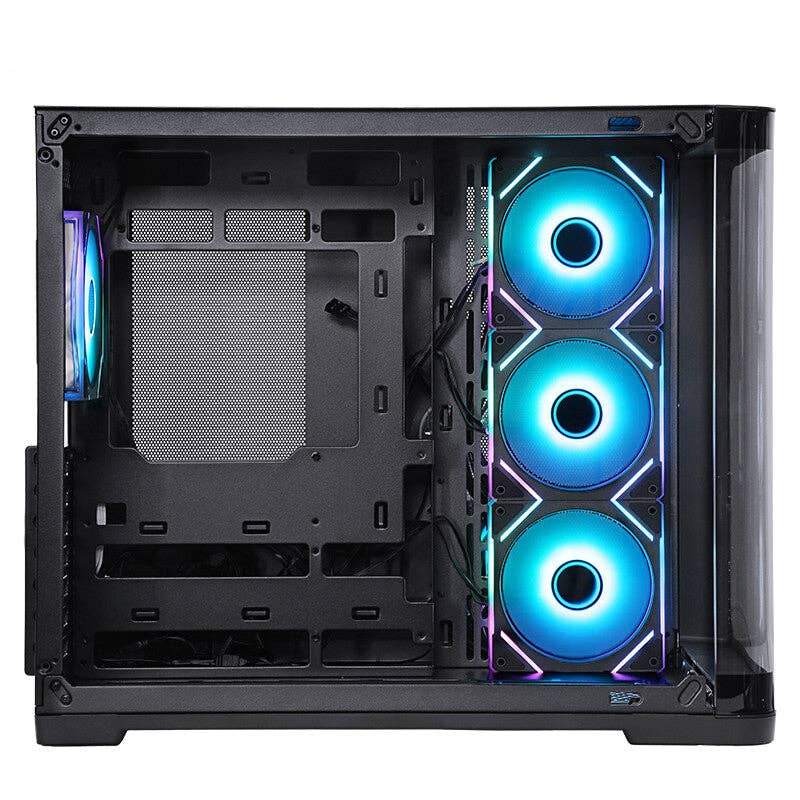 ITEK - Venta al por mayor Organizadores de escritorio - Caja DARK CAVE CURVED - Torre Gaming- ATX- 4x12cm ventilador ARGB- 2xUSB3- Tipo-C- Panel Lateral y Frontal de Vidrio Templado Curvado2