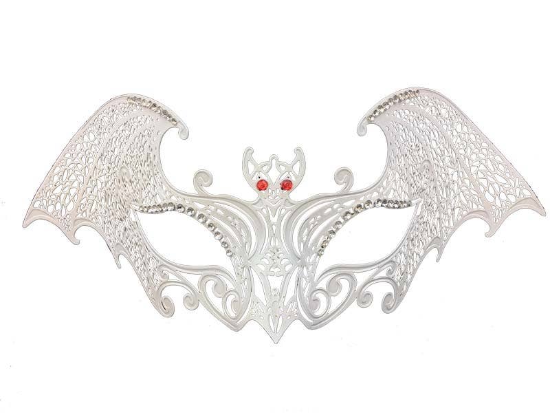 KBW Global Corp. - Wholesale Costume - Unisex - White Bat Wing Laser Cut Mask0