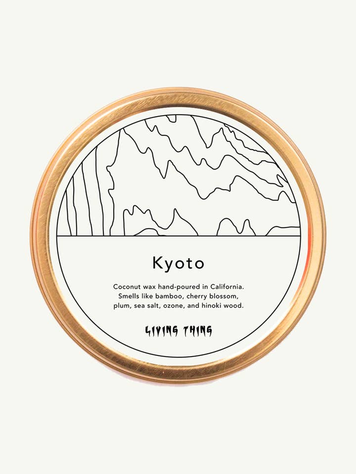 Kyoto Candle Travel Tin: Cherry Blossom, Bamboo + Hinoki for wholesale by Living Thing