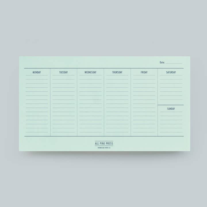 Desktop Weekly Calendar for wholesale by All Pine Press
