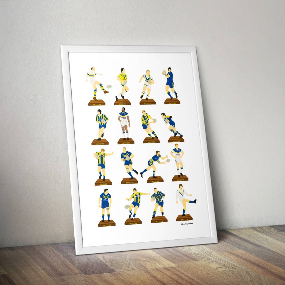 HomelessGhostPrints LTD – wholesale Art print – Warrington Wolves Rugby League Legends Print A3