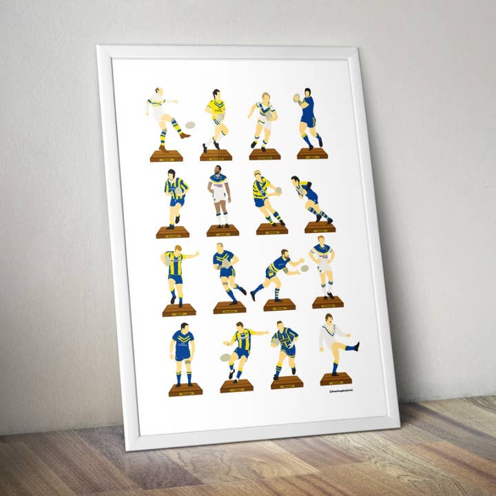 HomelessGhostPrints LTD – wholesale Art print – Warrington Wolves Rugby League Legends Print A30