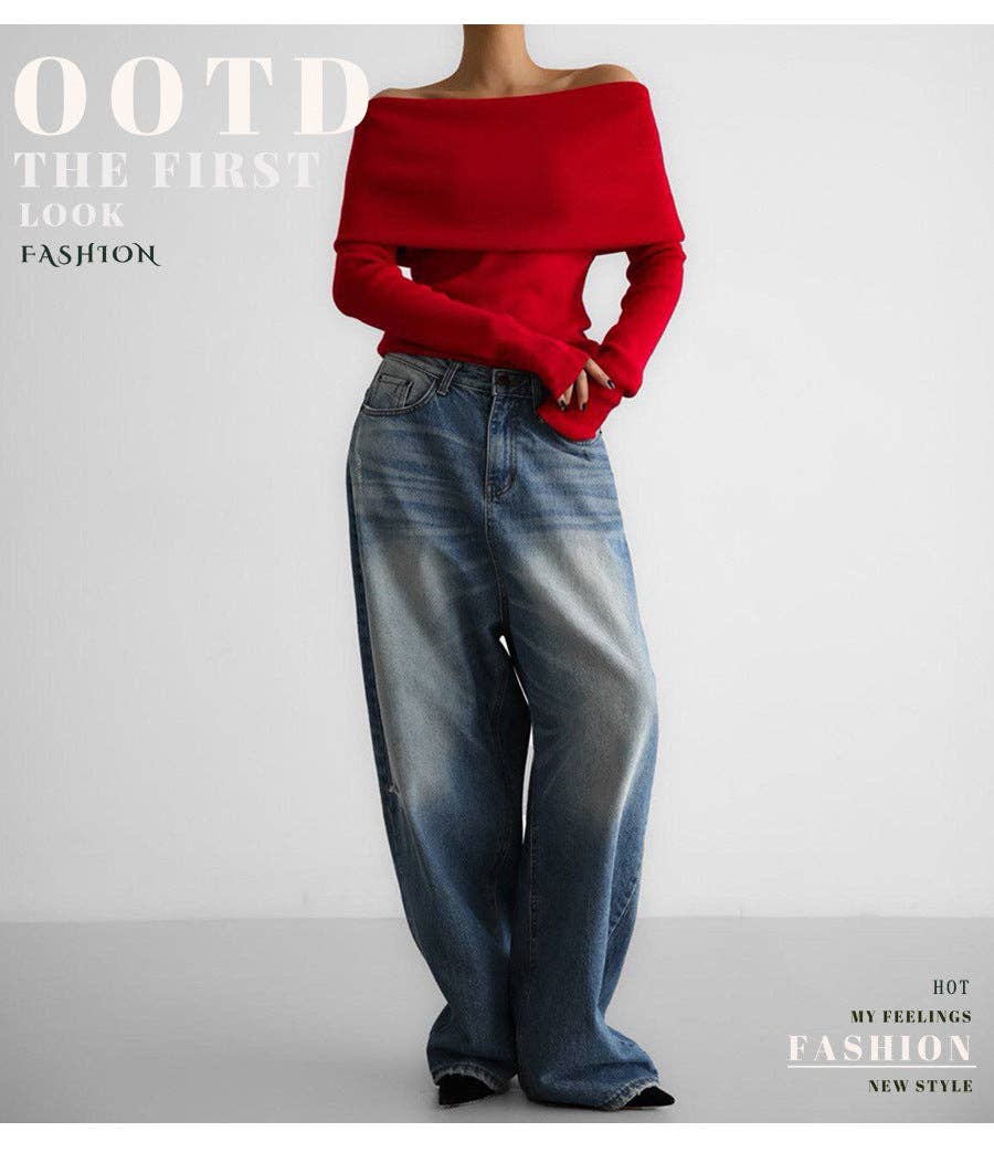 Marayn - Wholesale Knit Sweater - Women's - Chic OffShoulder Knit Sweater for FallWinter 202530