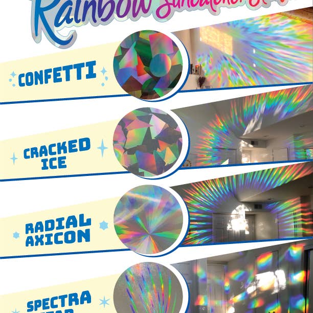 litchinut studios - Wholesale Suncatcher - 4”x4” Custom Suncatcher Rainbow Maker Sticker2