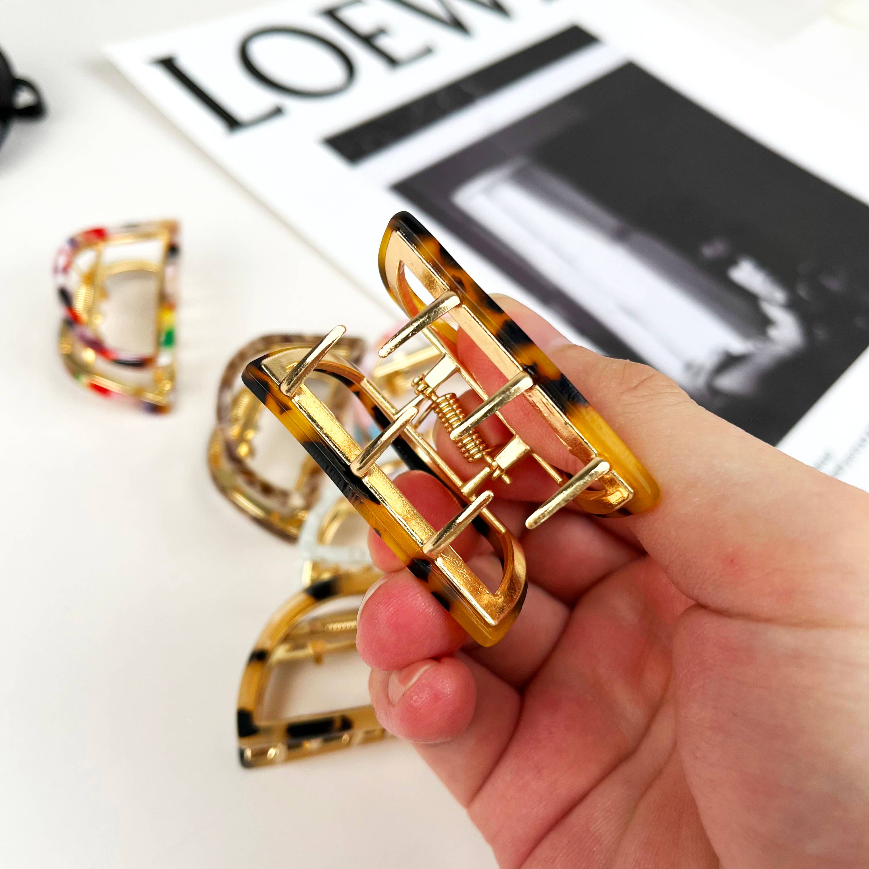 mildstyles - Wholesale Hair Clip - Women's - Half round alloy hair claw clip4