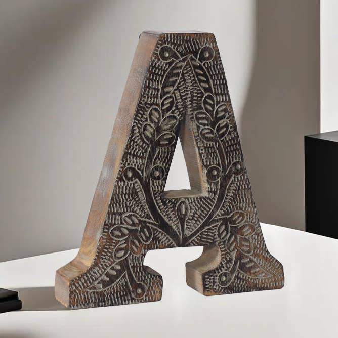 Bloque de letras de madera envejecida gris para montaje en pared y mesa para venta al por mayor de BBH Homes LLC