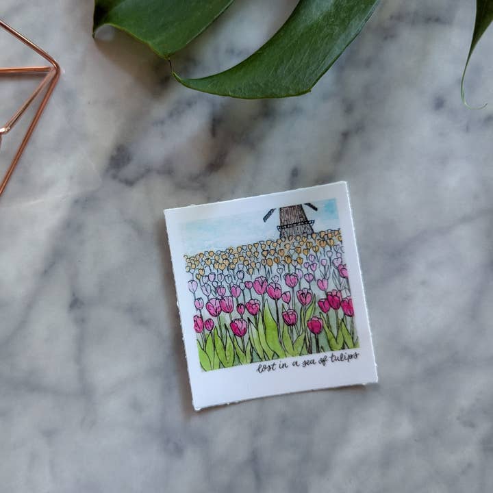 Kallos Ink - Wholesale Sticker - Lost in a Sea of Tulips Sticker1