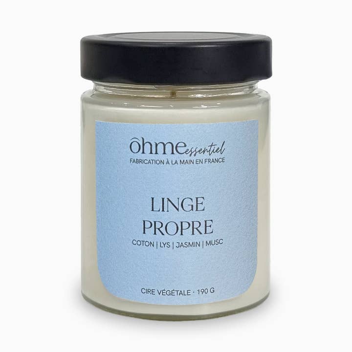 Clean Linen Scented Jar Candle | Vegetable Wax, 190g for wholesale by ōhme