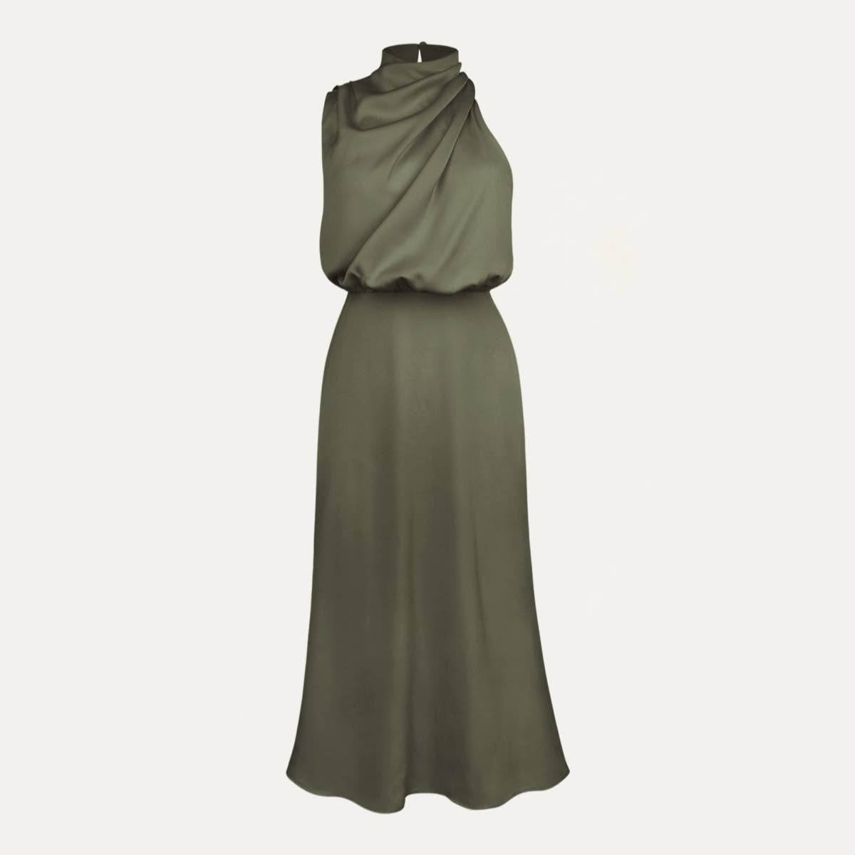 The Moment Collection – wholesale Klänning - Dam – Helt fantastisk One-Shoulder Halter Formell Midi Klänning12