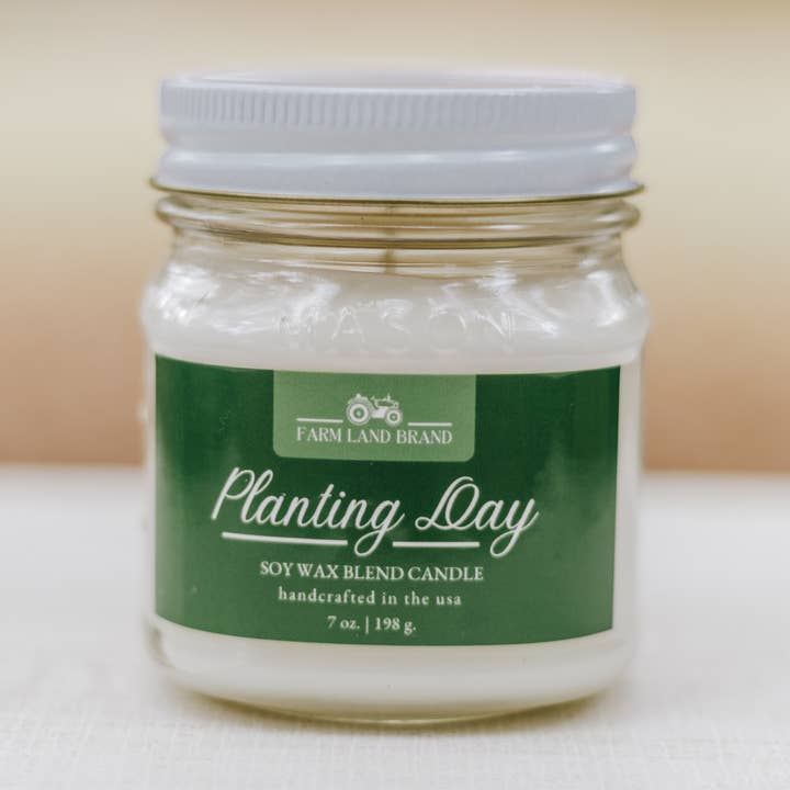 Planting Day Soy Wax Blend Candle for wholesale by Farm Land Brand