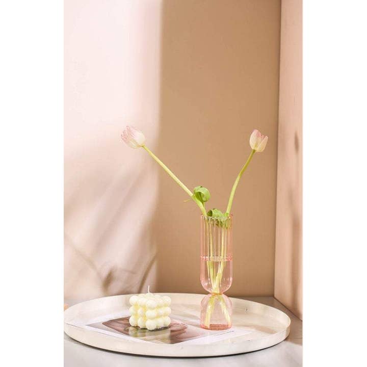 Our Dining Table - Wholesale Vase - Handmade French Style Ribbed Glass Vase7