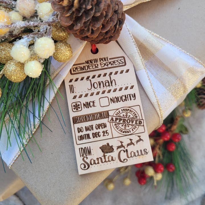 Santa Tag Personalized for wholesale by Within the Grain