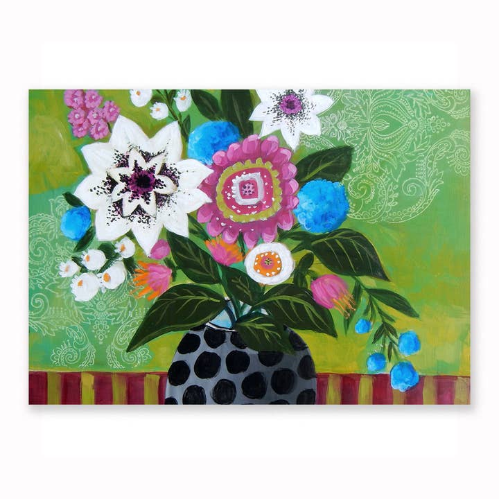 Carte de vœux florale moderne A6 pour la vente par Carrie Tasman