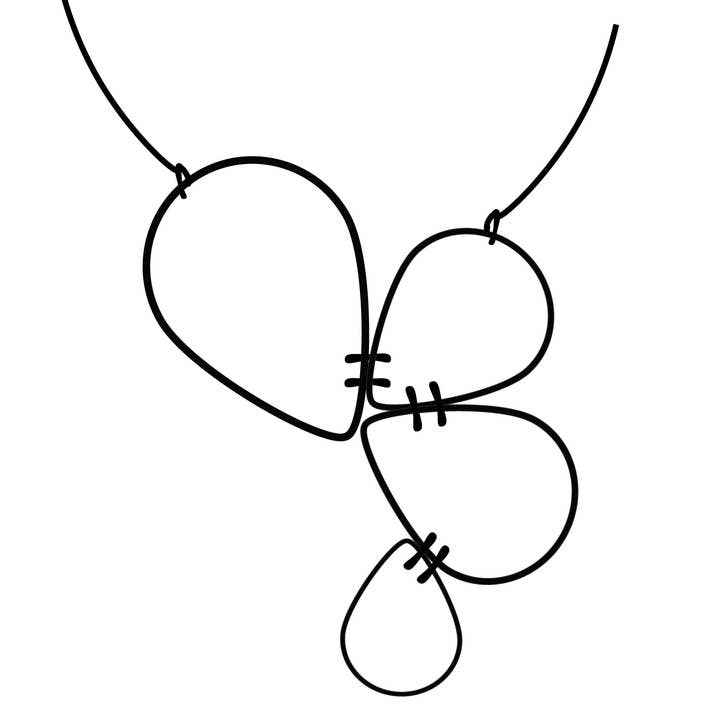 Quad Drop Necklace Vertical for wholesale by Material+Movement