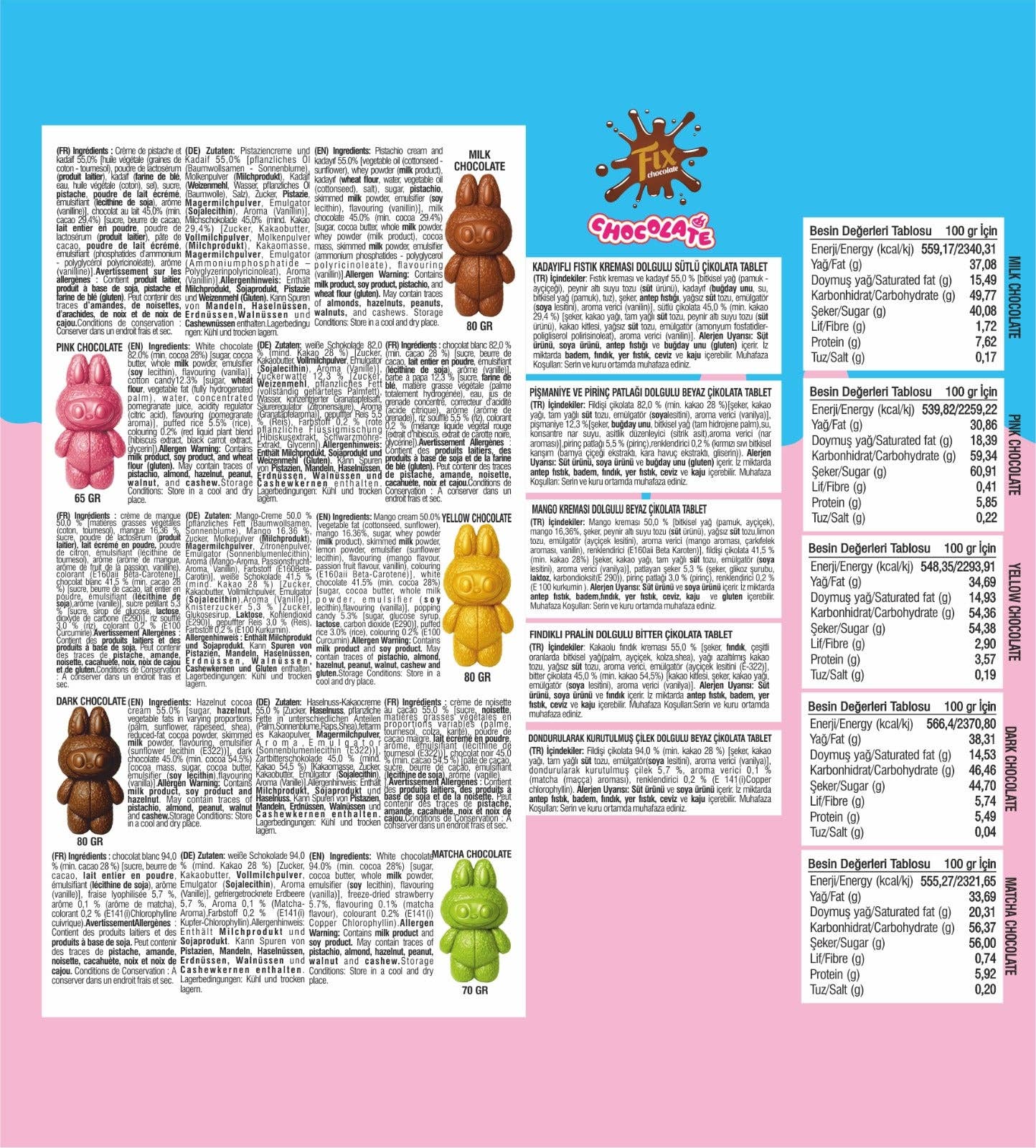 Aladdin – wholesale Chocolate bar – Fix Chocolate Mystery Bunny  Turkish Limited Edition Treat7