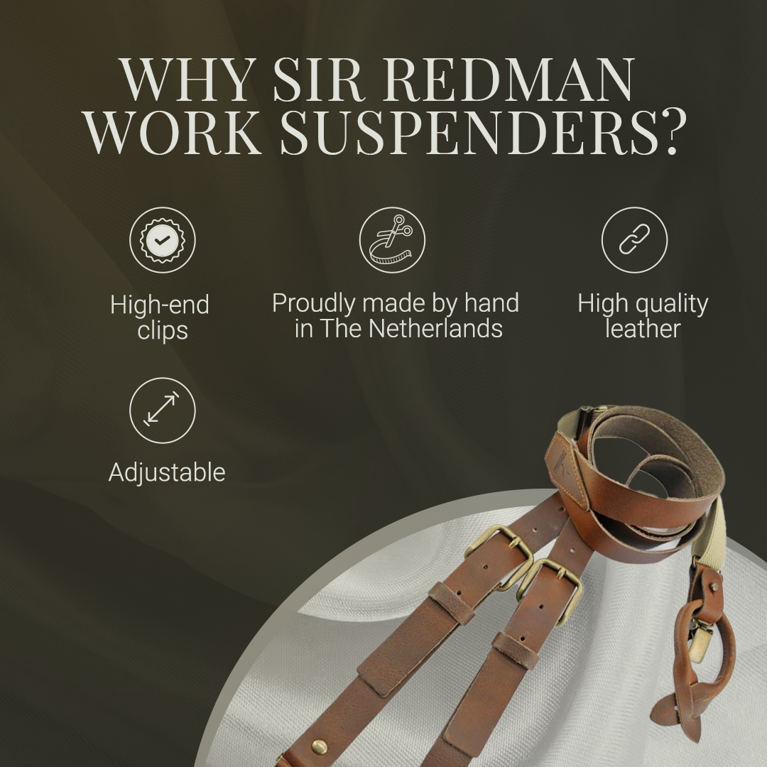 Sir Redman - Wholesale Suspenders - Men's - Sir Redman Braces Y-Model - Brown2