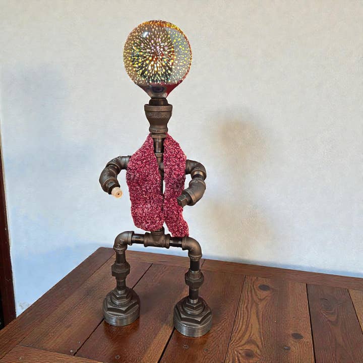 Mr. Willies Lighting - Wholesale Accent/Desk Lamp - Whimsical Industrial standing Robot Lamp