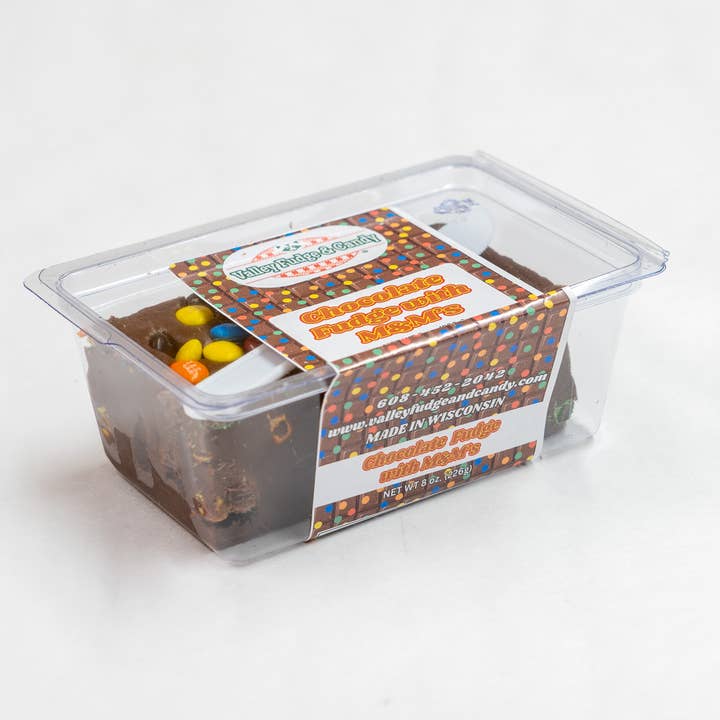 Valley Fudge & Candy - Wholesale Fudge - Chocolate with M&M's 1/2 lb. Fudge Bar1
