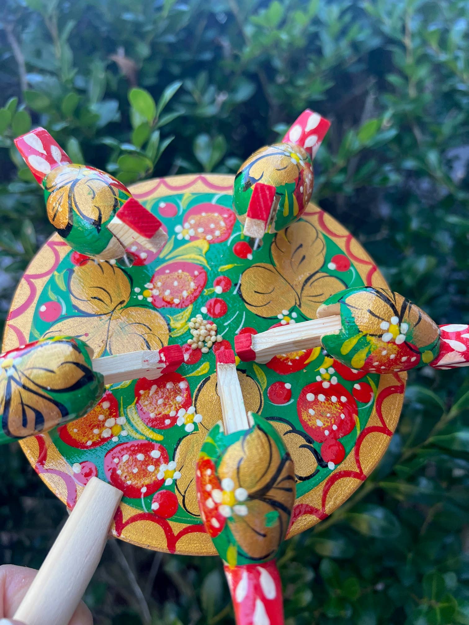 GSZ corporation DBA Gabriella's Gifts - Wholesale Wood Toy - Kids - Hand Painted Wooden Pecking Chickens Hens Toy6