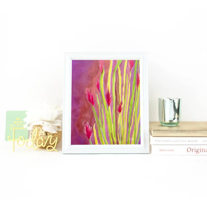 Paige Poppe Art - Wholesale Art Print - "Vibrant Ocotillo" Watercolor Art Print1