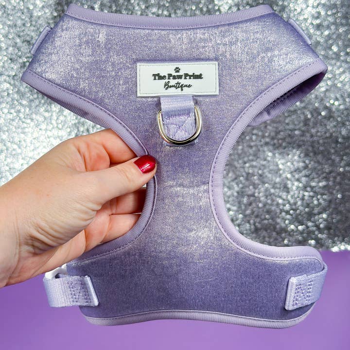 The Paw Print Boutique - Wholesale Pet Harness - Dog - The Lavish Lilac Adjustable Harness5