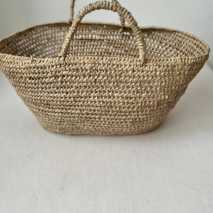 Handwoven Moroccan Shopping Wicker Basket Bag for wholesale by Soukie Morocco