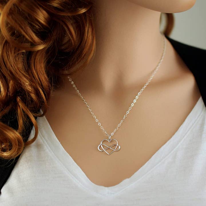 A Charmed Impression – wholesale Pendant/charm necklace – Gift for Grandma • Intentional Grandmother & Grandson Necklace • Infinity Heart Pendant • Sterling Silver • Infinite Love • Jewelry with Meaning2