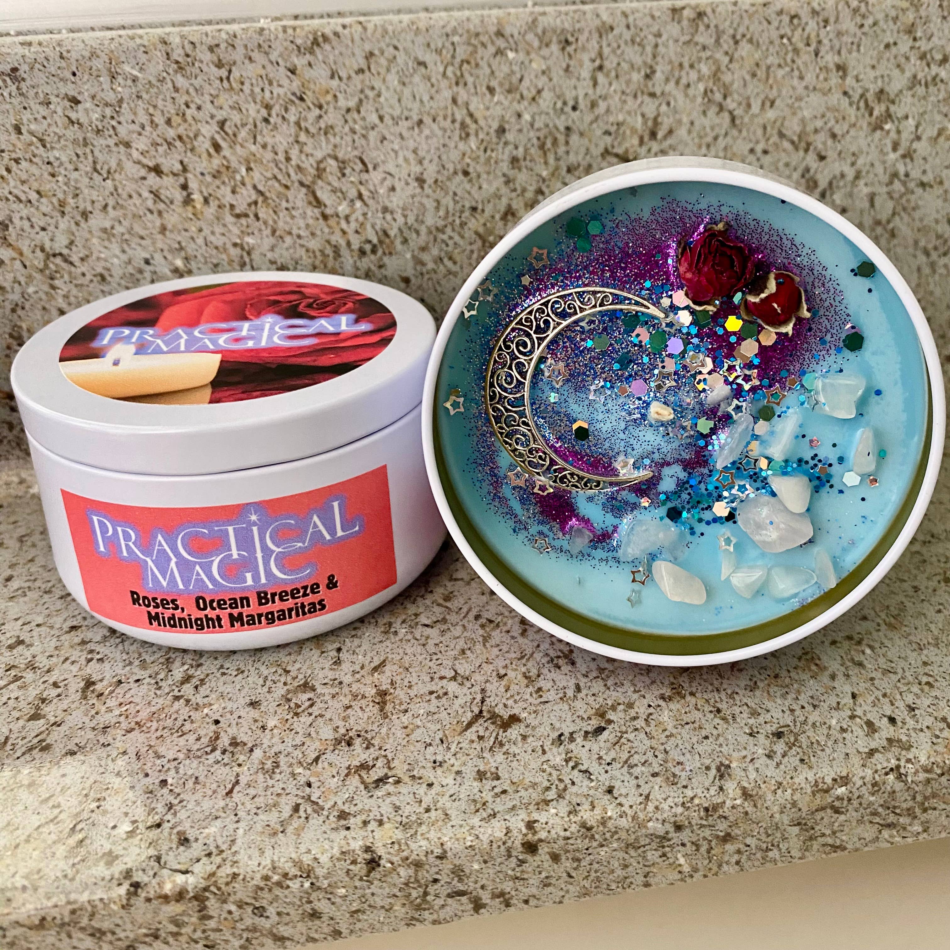 Raven’s Hearth - Wholesale Travel Candles - Practical Magic Candle | Ocean Rose Scent | Best Seller5