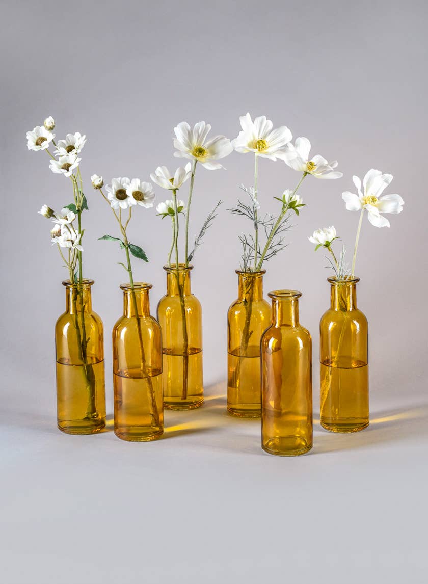 Jamali Garden - Wholesale Vase - Amber Glass Bottle Bud Vase1