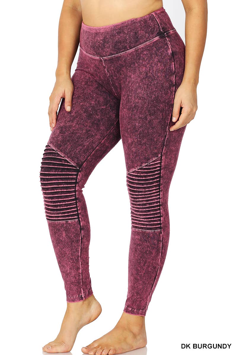 42POPS - Wholesale Sport-/loungelegging - Dames - , SI-21772 GROTE MATEN MINERAALGEWASSEN MOTO MET BREDE TAILLEBAND OVER DE VOLLEDIGE LENGTE2