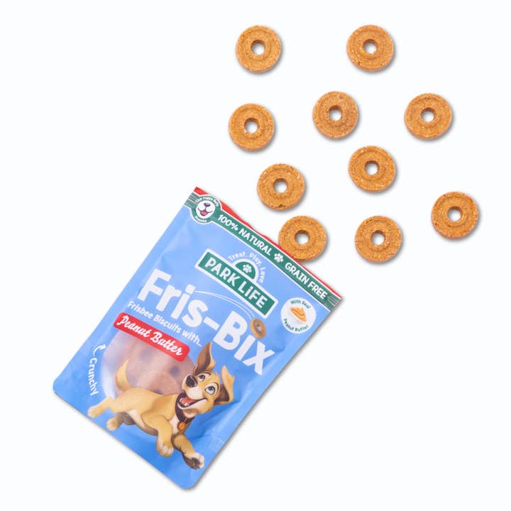 PARK LiFE - Wholesale Pet Biscuit - Dog - Fris Bix Frisbee Shaped Biscuits Peanut Butter 100g Pouch