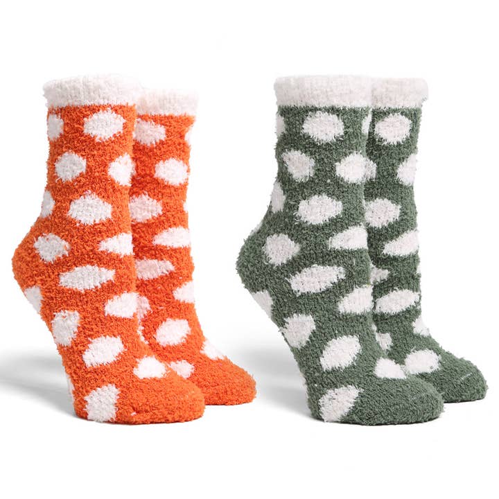 Wona Trading, Inc. - Wholesale Socks - Women's - 6Pairs - Polka Dot Patterned Luxury Soft Socks