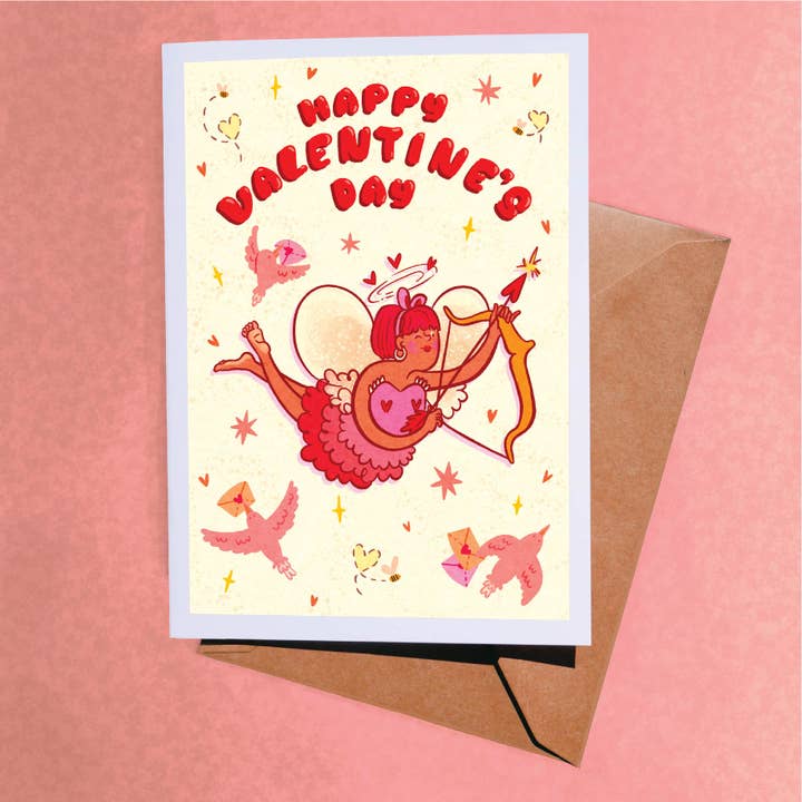 Cupid Cutie Greeting Card for wholesale by Micael Nunez
