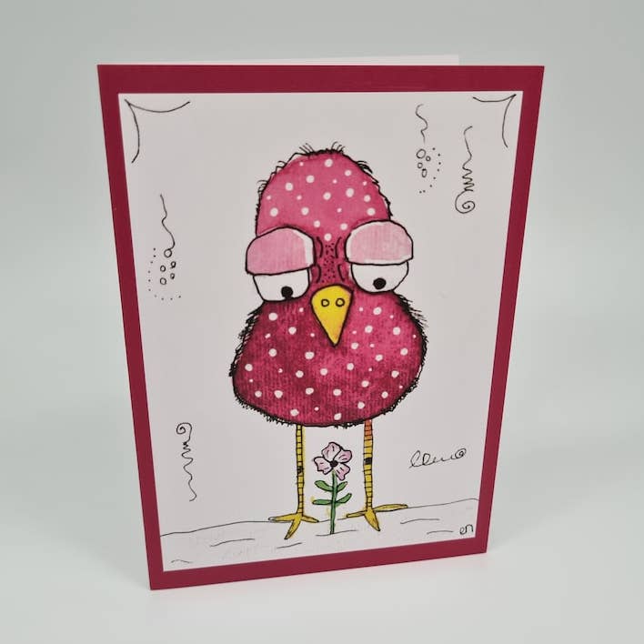 Foldet lykønskningskort (emne # 1221). A6-format for engroshandel hos CARD-ART