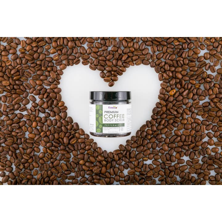 Fivesso - Organic Coffee Skincare - Wholesale Body Scrub/Exfoliant - Fivesso Mint Coffee Body Scrub2