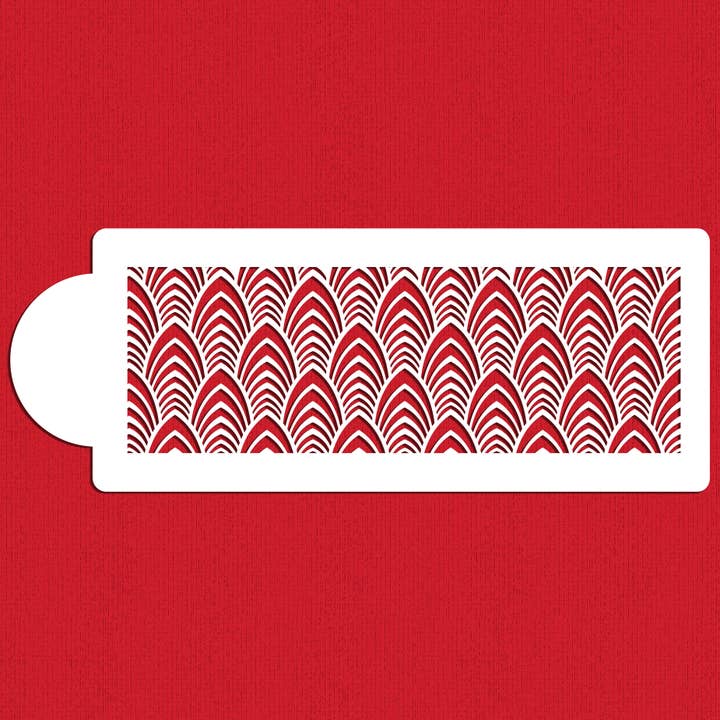 Martha Stewart Wedding Art Deco Cake Stencil for wholesale by Designer Stencils