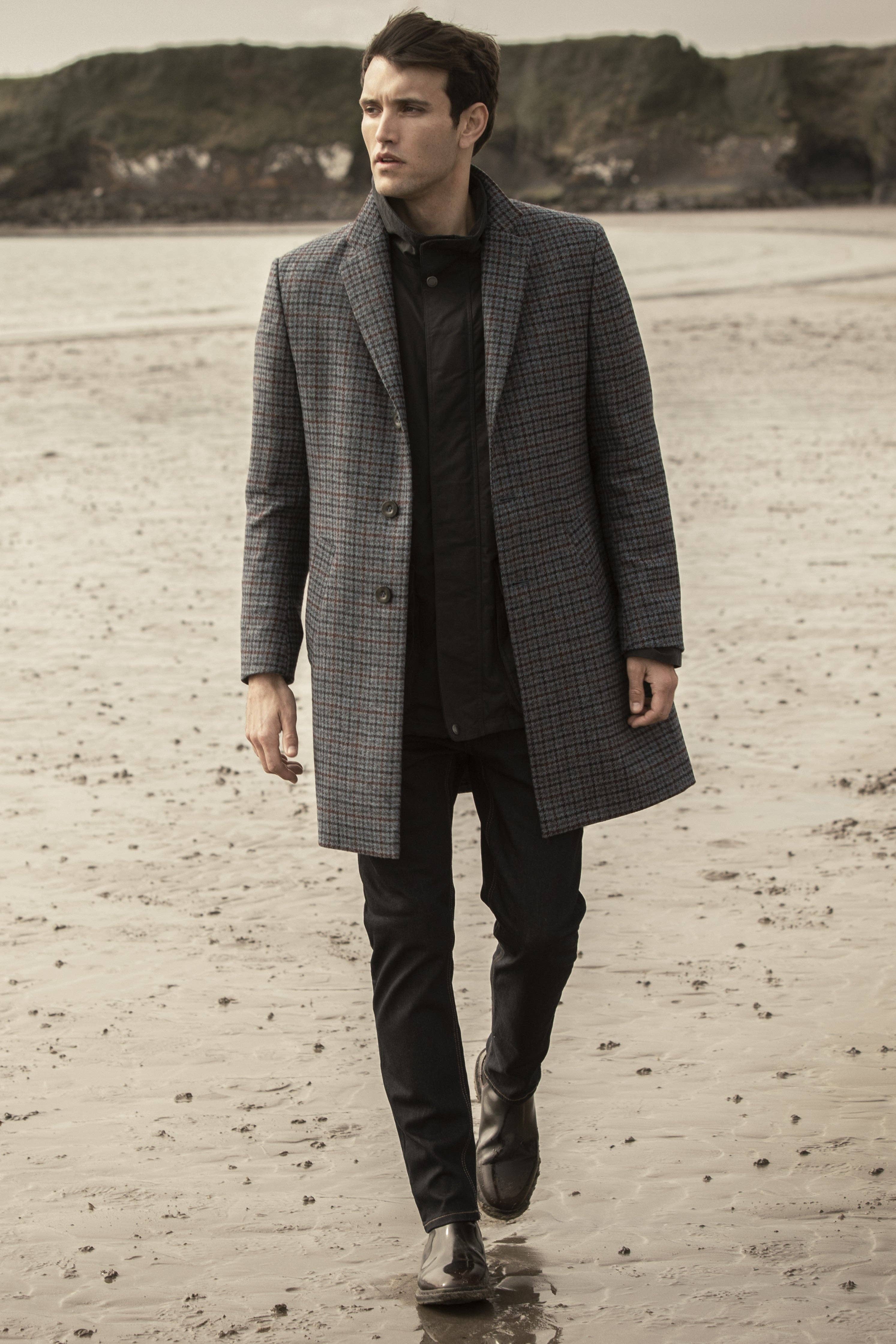 Jack Murphy Clothing - Wholesale Coat - Men's - Owen Tweed Coat - Navy Hacking Check
