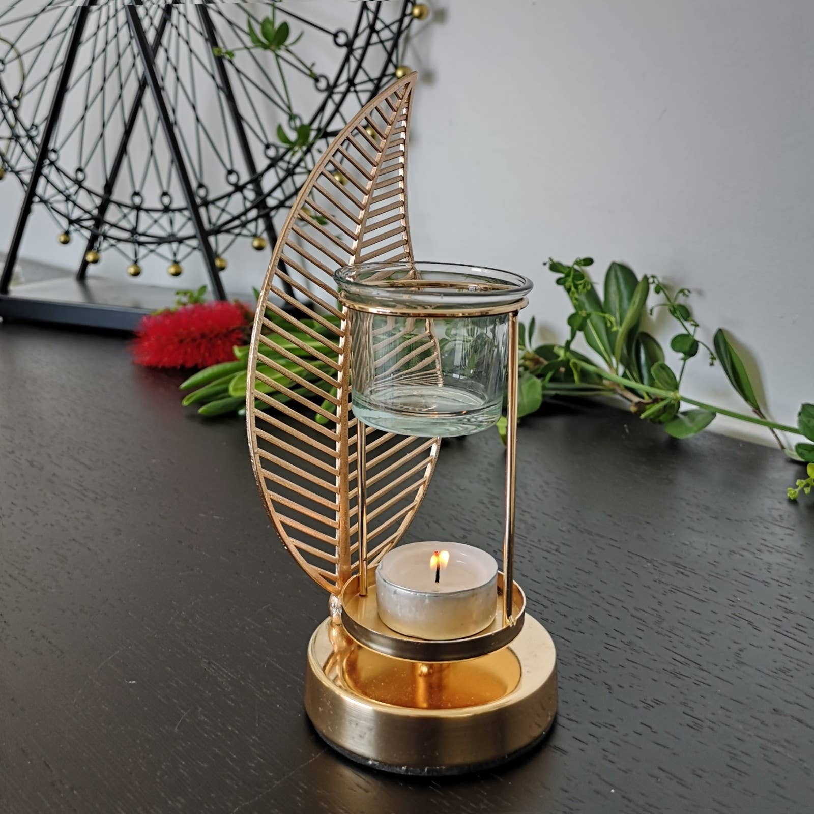 Zen'Arôme - Wholesale Oil Warmer - Oil Burner and Scented Wax Melter Palm Metal and Ceramic12