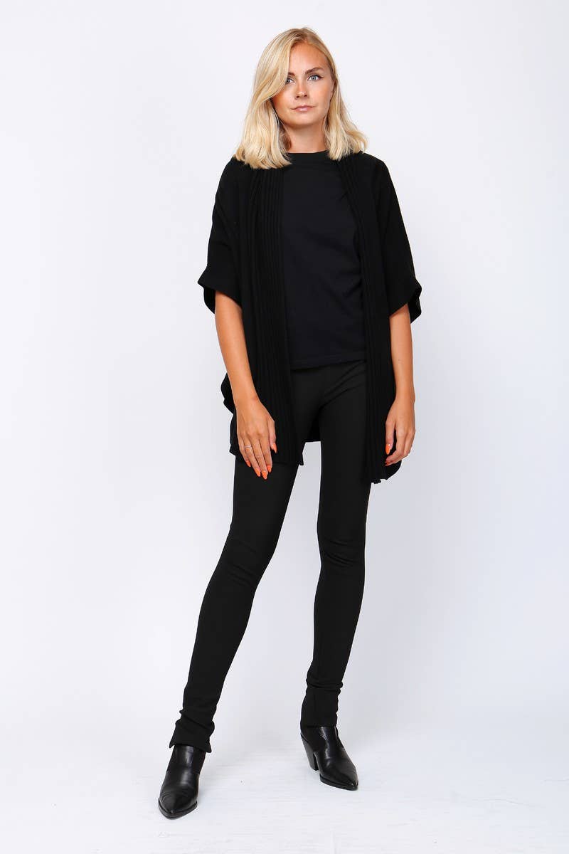 Happy look - Wholesale Cape - Women's - Women's Knit Cape Style Cardigan – Decorative Buttons0