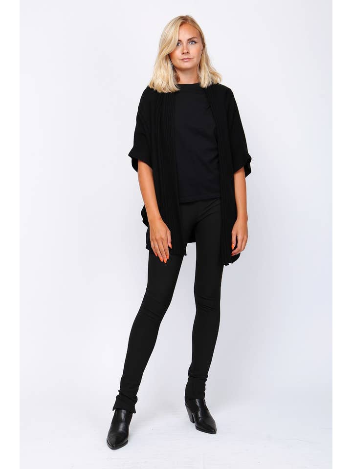 Happy look - Wholesale Cape - Women's - Women's Knit Cape Style Cardigan – Decorative Buttons